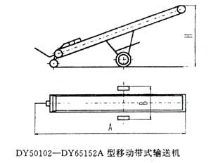 DY50102-DY65152A型移动带式输送机示意图
